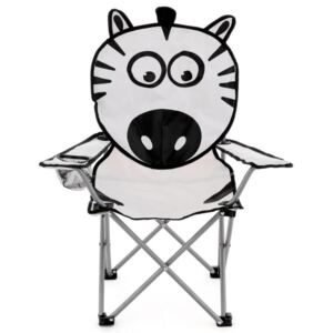 Składane krzesło kempingowe dla dzieci - motyw zebry