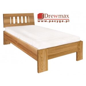 Łóżko dębowe LK 283 Drewmax - 80x200, Dąb bielony