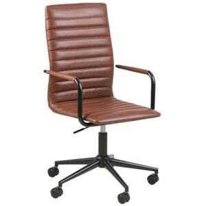 Brązowe krzesło biurowe Winslow z blokadą kółek