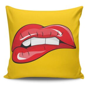 Poduszka z wypełnieniem Red Lips, 45x45 cm