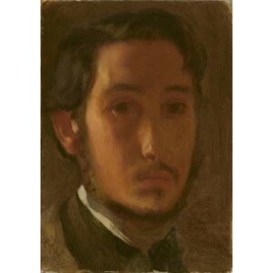 Reprodukcja Self-Portrait with White Collar c 1857, Edgar Degas