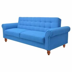 Sofa z niebieskiego materiału