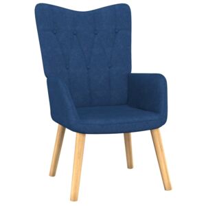 Fotel, 62 x 68,5 x 96 cm, niebieski, obity tkaniną