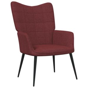 Fotel, 62 x 68,5 x 96 cm, winna czerwień, obity tkaniną