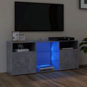 Szafka TV z oświetleniem LED, szarość betonu, 120x30x50 cm