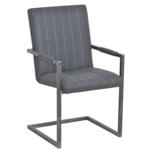 Krzesło tapicerowane nowoczesne z podłokietnikami GABOR II na metalowych nogach