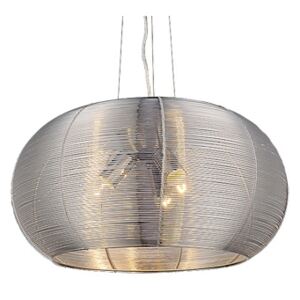 LAMPA wisząca MEDA 2884 Rabalux metalowa OPRAWA okrągły ZWIS industrialny srebrny