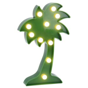 COCONUT TREE Świecąca dekoracja, figurka LED, zielona, 15x4x25 cm