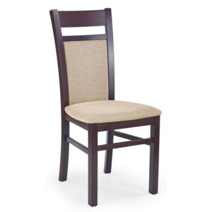 Skandynawskie krzesło drewniane Lettar - Ciemny orzech