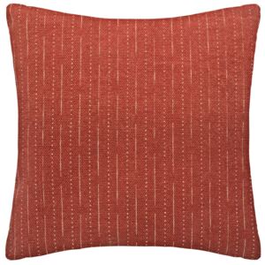 Poduszka dekoracyjna o wymiarach 60 x 60 cm w kolorze czerwonym ze wzorem wykonana z bawełny i poliestru