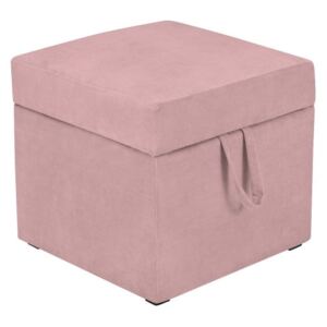 Różowy puf z miejscem do przechowywania KICOTI Cube