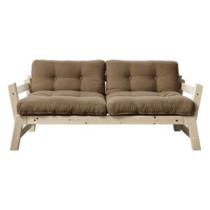 Sofa rozkładana z brązowym pokryciem Karup Design Step Natural/Mocca