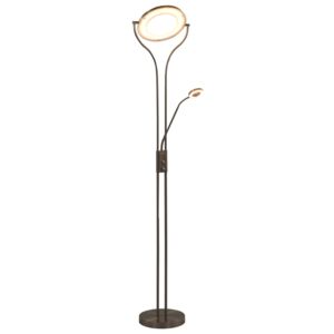 Lampa stojąca, 18 W, srebrna, 180 cm, przyciemniana