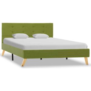 Rama łóżka, zielona, tapicerowana tkaniną, 120 x 200 cm
