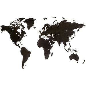 MiMi Innovations Drewniana mapa świata Luxury, czarna, 180x108 cm