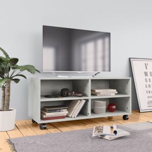 Szafka pod TV z kółkami, kolor betonowy szary, 90x35x35 cm