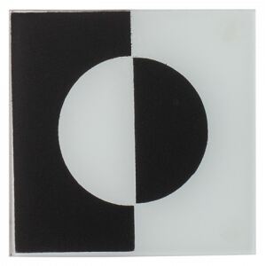 S-art - Szklana podstawka czarno-biała 4 ks - S-Art 9 x 9 cm (593615)
