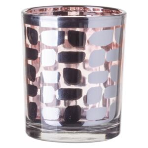 S-art - Szklany świecznik Copper Dot - S-Art 6 x 7,5 cm (593622)