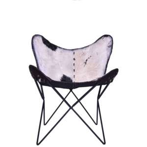 Bhp Krzesło butterfly, tkanina, czarno-białe, B412682