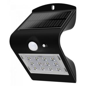V-Tac LED Kinkiet solarny z czujnikiem LED/1.5W/3,7V IP65 czarny VT0276