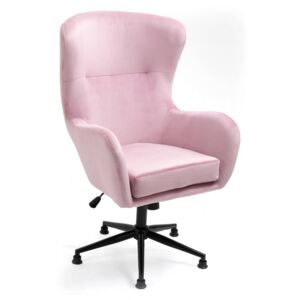 Fotel obrotowy w stylu skandynawskim Svein (YC-9118) Różowy