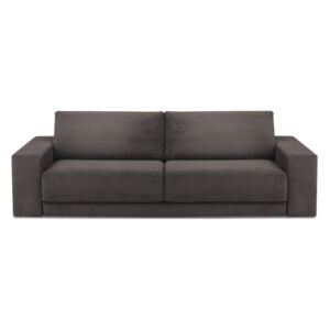 Brązowa sztruksowa 3-osobowa sofa rozkładana Milo Casa Donatella