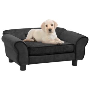 Sofa dla psa, ciemnoszara, 72x45x30 cm, pluszowa
