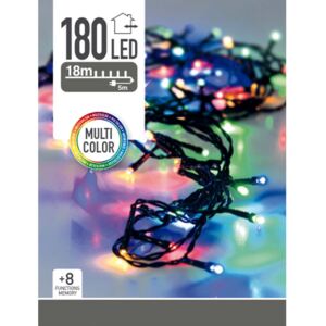 Lampki choinkowe 180 LED, zewnętrzne, 18 m, multicolor, wielokolorowe