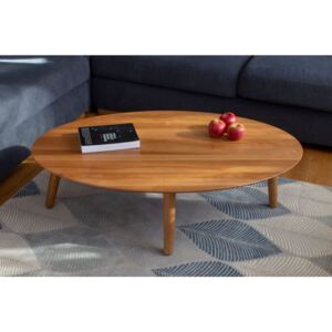 Skandynawski stolik kawowy w kształcie elipsy Contrast Ovo