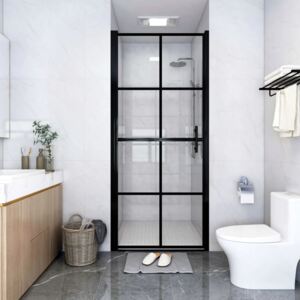 Drzwi prysznicowe, hartowane szkło, 81 x 195 cm, czarne