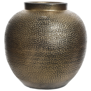 Kaemingk wazon ceramiczny, metaliczny, 19 x 19 cm, ręcznie wykonany, złoty, BEZPŁATNY ODBIÓR: WROCŁAW!
