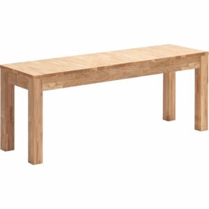 Prosta ławka z litego drewna dębowego