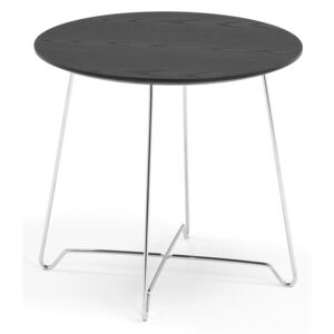 Stół kawowy IRIS, wys. 460 mm, chrom, czarny