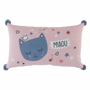 Poduszka dla dzieci MIMI CHAT, 30 x 50 cm, kolor różowy