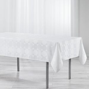 Obrus na stół żakardowy COMETE, kolor biały, 140 x 250 cm