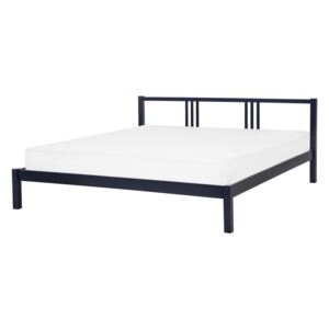 Łóżko drewniane 180 x 200 cm niebieskie VANNES