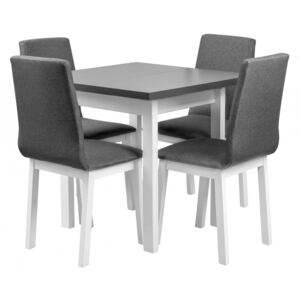 Zestaw LOFT Kwadratowy Stół Rozkładany + Krzesła do Salonu 110x60