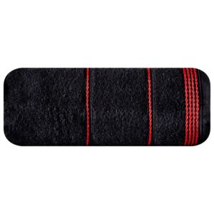 Ręcznik EURO, Mira 18, czarno-czerwony, 30x50 cm