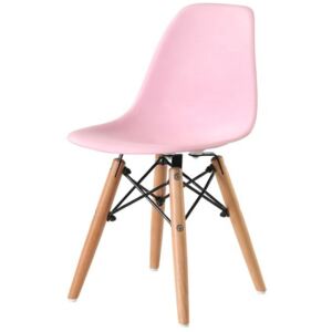 ABU krzesło skandynawskie dziecięce - różowe