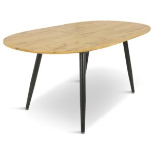 Owalny rozkładany stół do jadalni 140-180cm Carmelo Drewno Retro