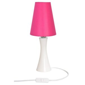 Biało-różowa lampka nocna drewniana dla dzieci - S192-Larix