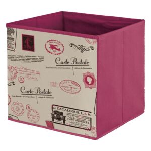 Fioletowe pudełko Domopak Stamps, dł. 32 cm