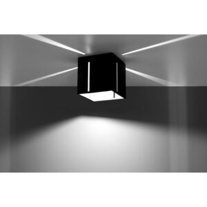 SOLLUX Nowoczesny Plafon PIXAR Czarny Lampa Kwadratowa na Sufit Oświetlenie Nowość