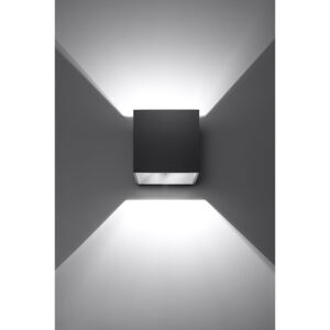 Sollux Lampa Kinkiet QUAD 1 Czarny SL.0057 Oprawa Ścienna Oświetlenie Minimalistyczne LED
