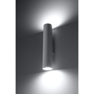 Sollux Lampa Kinkiet LAGOS 2 biały SL.0326 Oprawa Ścienna Tuba Oświetlenie Minimalistyczne LED