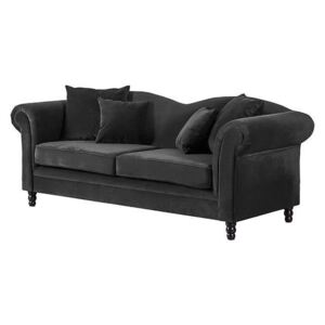 Sofa SCANDINAVIAN STYLE DESIGN Gryf, 3-osobowa, grafitowa, 185x79x84 cm