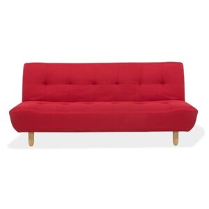 Sofa trzyosobowa tapicerowana czerwona ALSTEN
