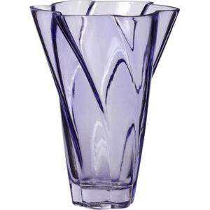 Wazon Hübsch 18 cm fioletowy szklany
