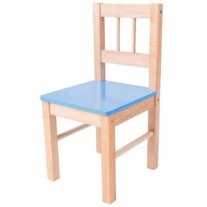 Drewniane krzesełko dla dzieci (Niebieskie)