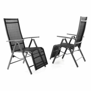 Zestaw ogrodowy 2x aluminiowe składane krzesło RELAX